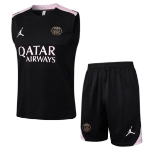 DEBARDEUR SHORT PSG 2024 2025 NOIR ROSE