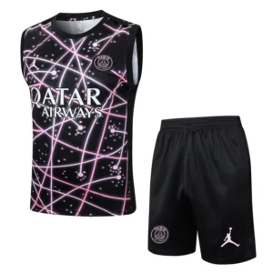 DEBARDEUR SHORT PSG 2025 2026 NOIR ROSE
