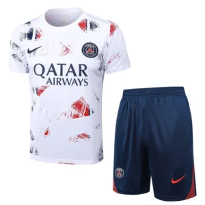 ENSEMBLE MAILLOT SHORT PSG 2024 2025 BLANC