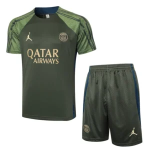 ENSEMBLE MAILLOT SHORT PSG 2024 2025 VERT FONCÉ