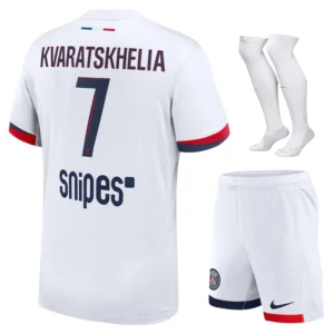 MAILLOT KIT ENFANT PSG EXTERIEUR 2025 2026 KVARATSKHELIA