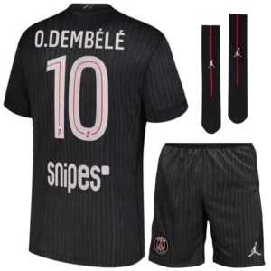 MAILLOT KIT ENFANT PSG JORDAN FOURTH 2025 2026 DEMBÉLÉ