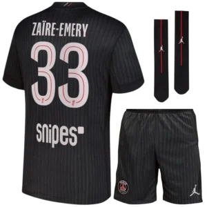 MAILLOT KIT ENFANT PSG JORDAN FOURTH 2025 2026 ZAIRE EMERY