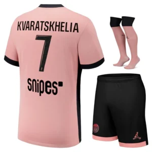 MAILLOT KIT ENFANT PSG THIRD 2024 2025 KVARATSKHELIA