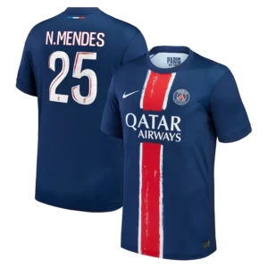 Maillot Psg Domicile 2024 2025 Nuno Mendes