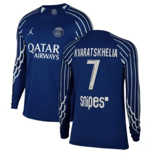 MAILLOT PSG FOURTH 2024 2025 MANCHES LONGUES KVARATSKHELIA